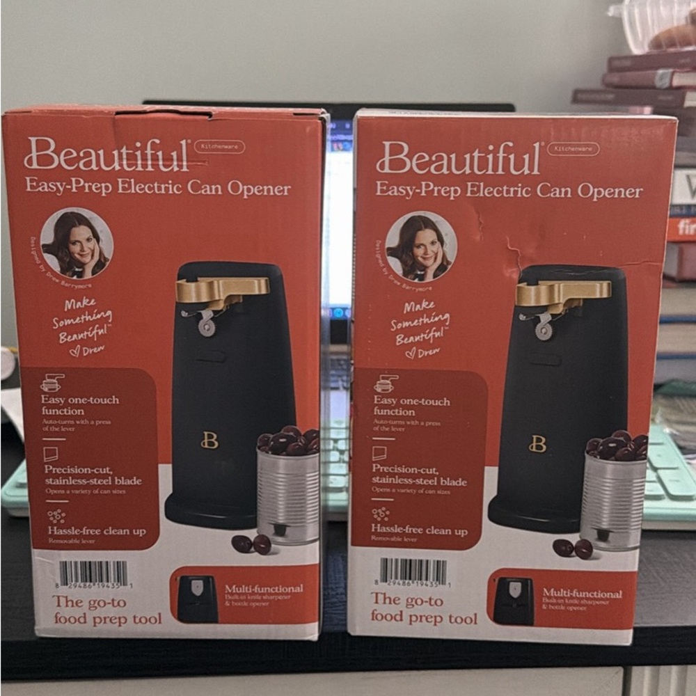 Beautiful Easy-Prep Electric Can Opener - Black and Gold